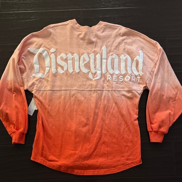Disney coral to dark Orange Ombre Long Sleeve Shirt - Picture 4 of 6